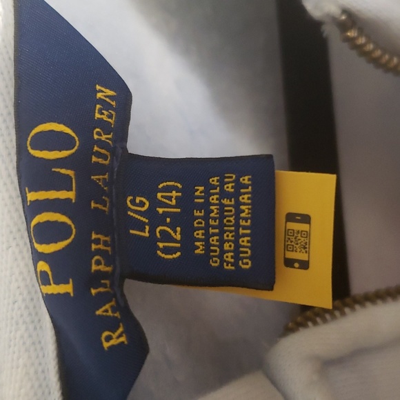 Polo Ralph Lauren Girls Tie Dye Zipper hoodie Size Large long sleeved - Picture 3 of 6